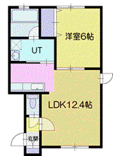 ナデシコ(1LDK/1階)の間取り写真