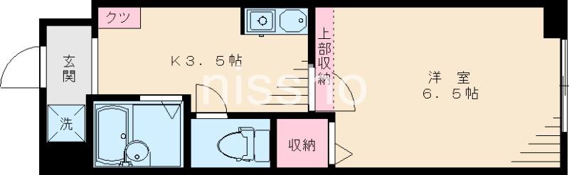 エステートN(1K/2階)の間取り写真