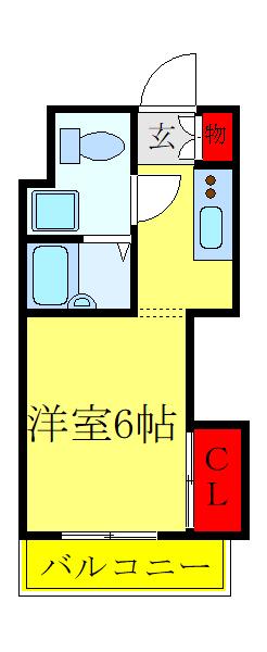 山口ビル(ワンルーム/3階)の間取り写真