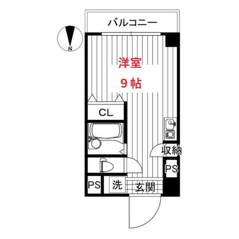 パークサイド多摩川(ワンルーム/2階)の間取り写真