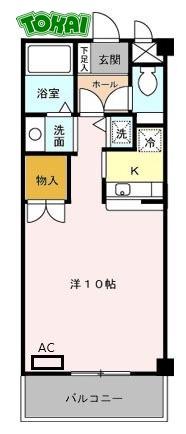 コッジィーコートFUKATA(1K/1階)の間取り写真