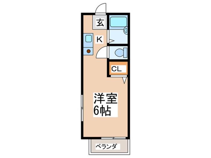 ハイツグレイス(1K/2階)の間取り写真