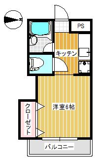 ベルコモンズ(1K/1階)の間取り写真