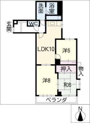 パインエリゼ(3LDK/7階)の間取り写真