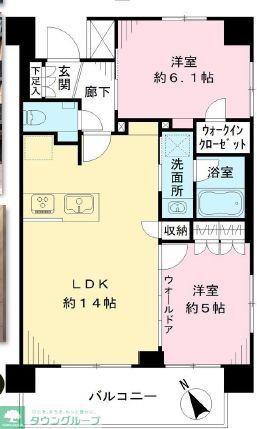パレステージ杉並松庵(2LDK/4階)の間取り写真