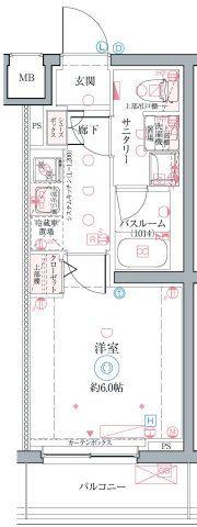 クレヴィスタ井荻(1K/3階)の間取り写真