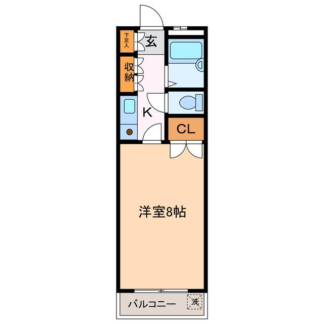 ドミトリー587(1K/2階)の間取り写真