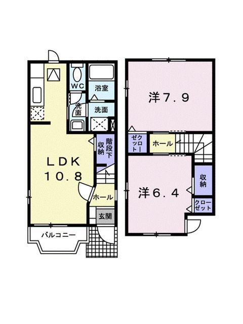 クレストール・あずさ(2LDK/1階)の間取り写真