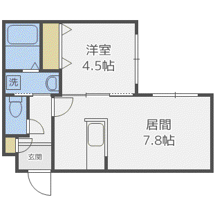 LAPLACE イースト(1LDK/3階)の間取り写真