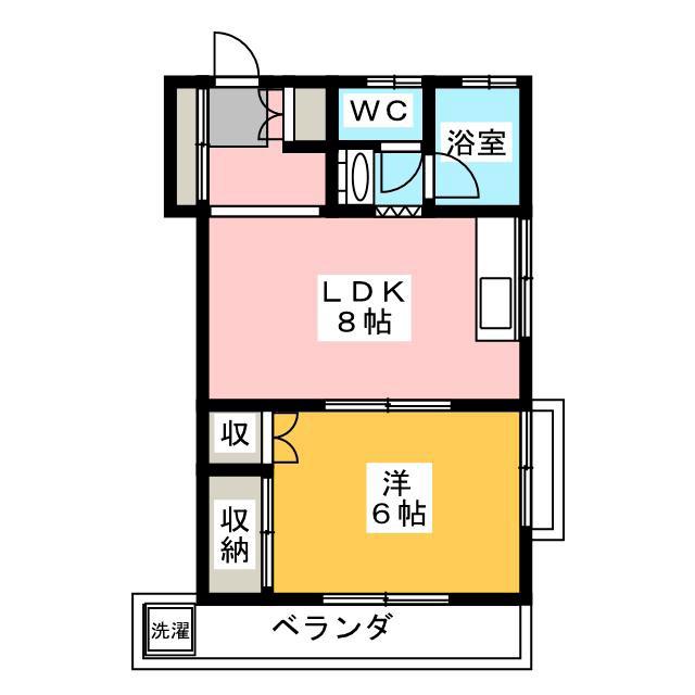 SOハイツ(1LDK/2階)の間取り写真
