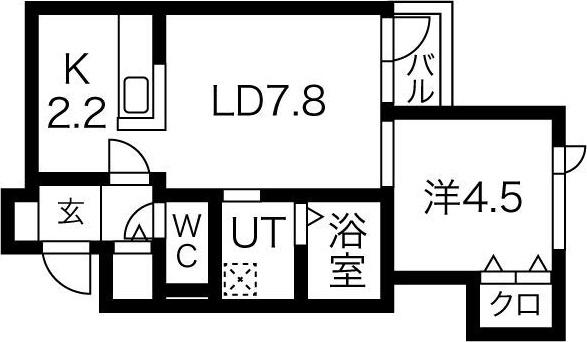 プリエスタ(1LDK/4階)の間取り写真