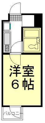 グランピア朝霞(1K/2階)の間取り写真