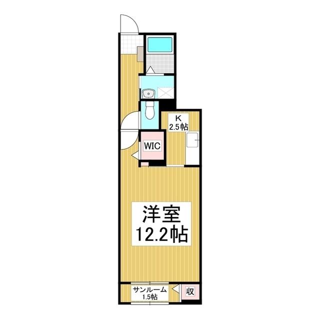 ルミエール赤羽(1K/1階)の間取り写真