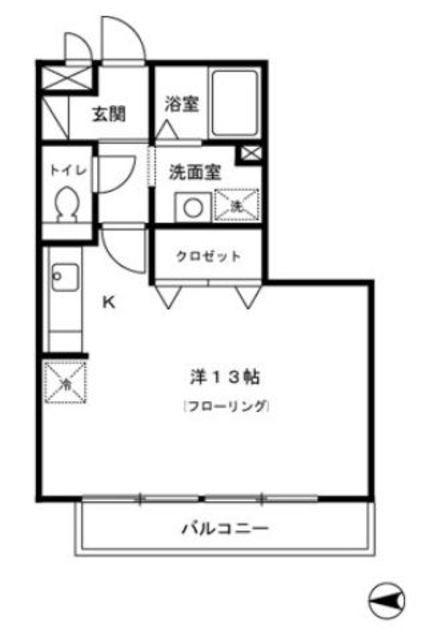 セジュール井草I(ワンルーム/3階)の間取り写真