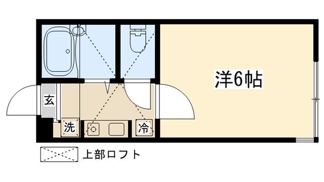 ブリラール淵野辺 (1K/1階)の間取り写真