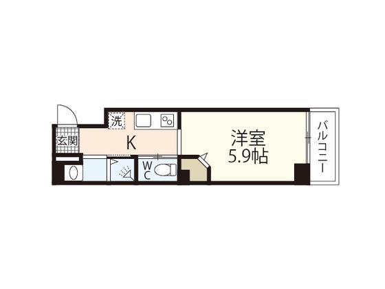 LE DOME府中(ワンルーム/3階)の間取り写真