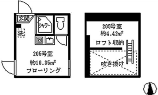 ソフィアパレード(ワンルーム/2階)の間取り写真