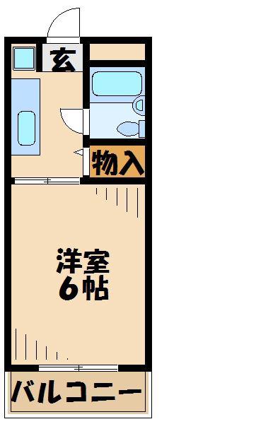 めぞん一刻(1K/3階)の間取り写真