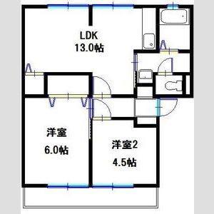 サンライフ雅(2LDK/2階)の間取り写真