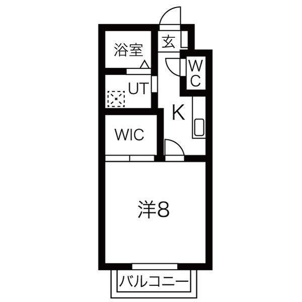 サン・FRIENDS I(1K/2階)の間取り写真