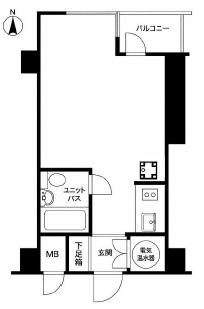朝日八丁堀マンション(ワンルーム/4階)の間取り写真