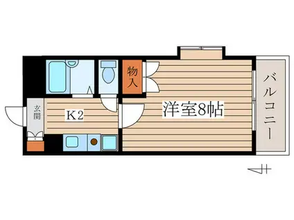 アーバンハイツ瑞穂(1K/2階)の間取り写真