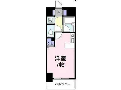 フレックス21博多II(ワンルーム/4階)の間取り写真