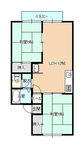 ハイムエイト(2LDK/2階)の間取り写真