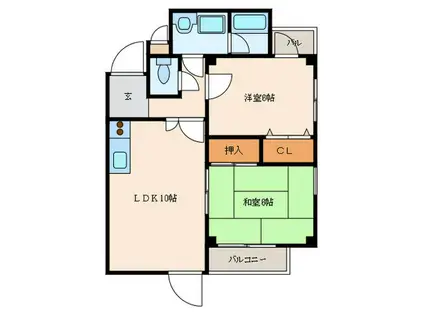 グラン・ペール(2LDK/2階)の間取り写真