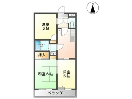 小林マンション(3DK/2階)の間取り写真