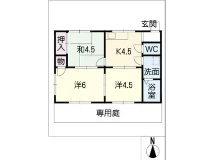 タウニー柴季(3K/1階)の間取り写真