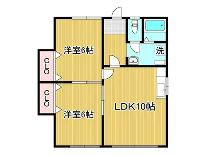 READ(2LDK/2階)の間取り写真