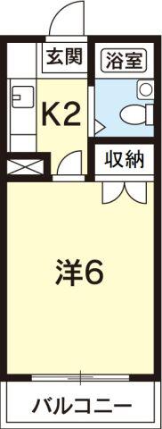 ルームズ12(1K/3階)の間取り写真