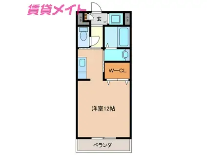 GARNISH II(1K/3階)の間取り写真