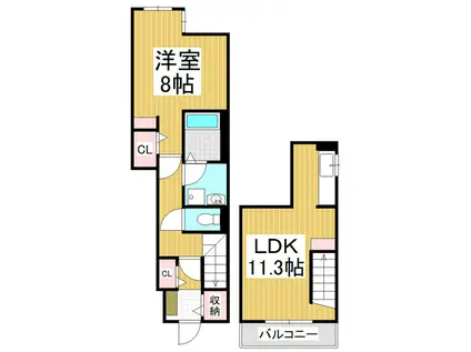 サニーハウス K II(1LDK/1階)の間取り写真