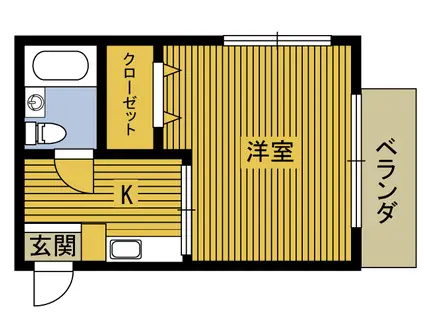 ラヴェール波希(1K/2階)の間取り写真