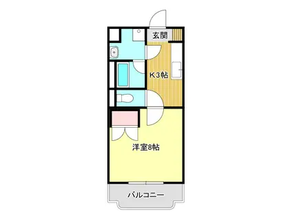 マンションアリーナ・ピア(1K/2階)の間取り写真