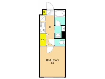 LEGALAND大井町(1K/3階)の間取り写真