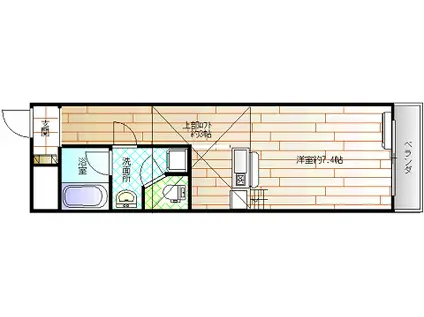 グランディエビス(ワンルーム/3階)の間取り写真