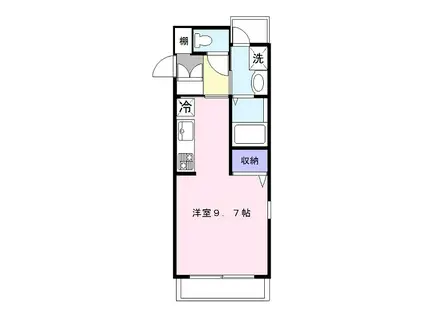 プランドール洋光台(ワンルーム/1階)の間取り写真