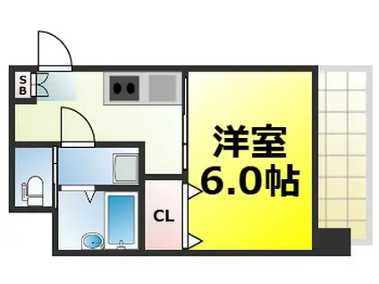 JR大阪環状線 芦原橋駅 徒歩8分 9階建 築18年(1K/3階)の間取り写真