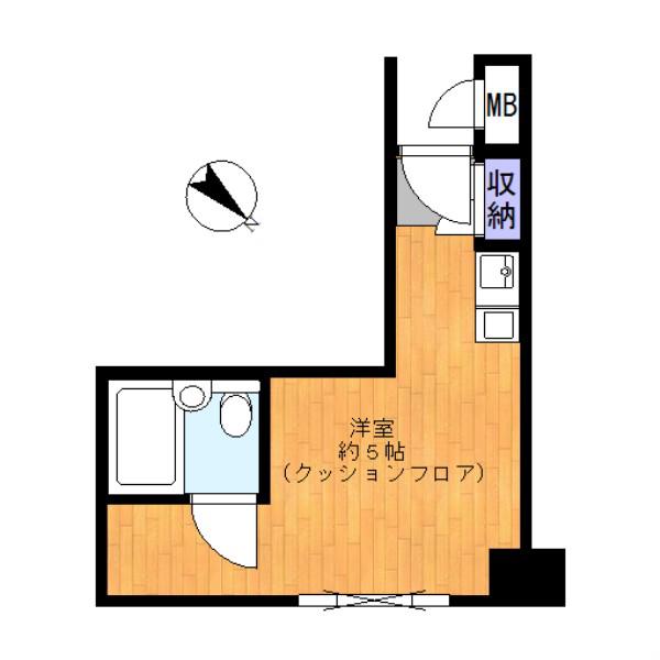 五反田サンハイツ(ワンルーム/10階)の間取り写真