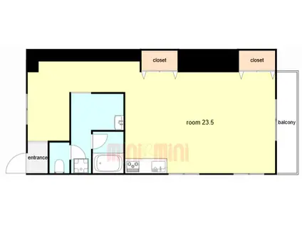 ハイム・ルル(ワンルーム/3階)の間取り写真