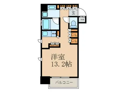 セイル江坂公園(ワンルーム/5階)の間取り写真