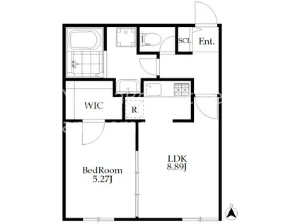 パークレジデンス西落合(1LDK/2階)の間取り写真