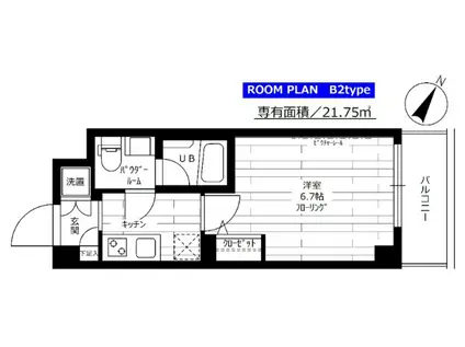 ステージファースト光が丘アジールコート(1K/5階)の間取り写真