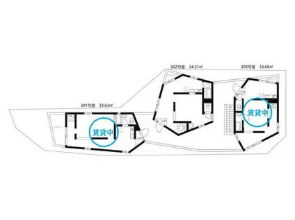 エンシェール砧(ワンルーム/3階)の間取り写真