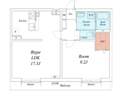 リブリ・EDEN 足立(1LDK/3階)の間取り写真