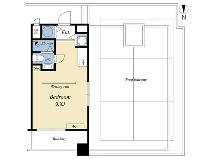 ウイン四谷(ワンルーム/12階)の間取り写真