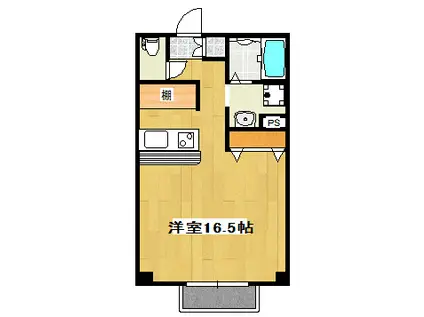 サンフェリーチェ・17(ワンルーム/6階)の間取り写真